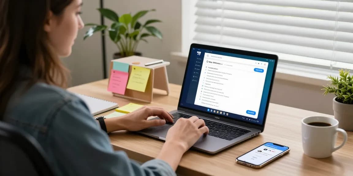 Engaging with the Telegram Web Version in a modern home office.