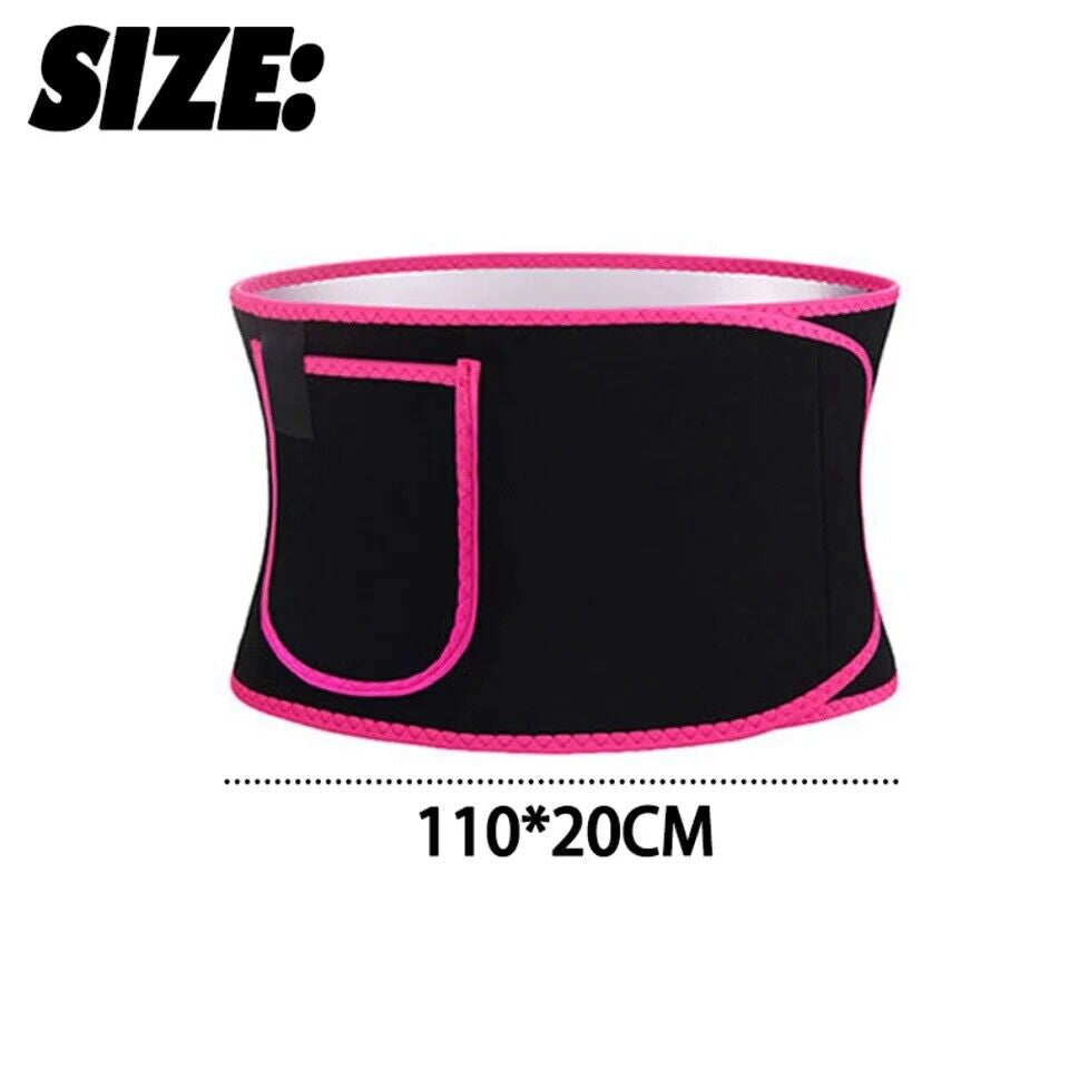 Women Waist Trainer Silver Ion Rubber Belt Tummy Control Yoga Gym Body Shaper