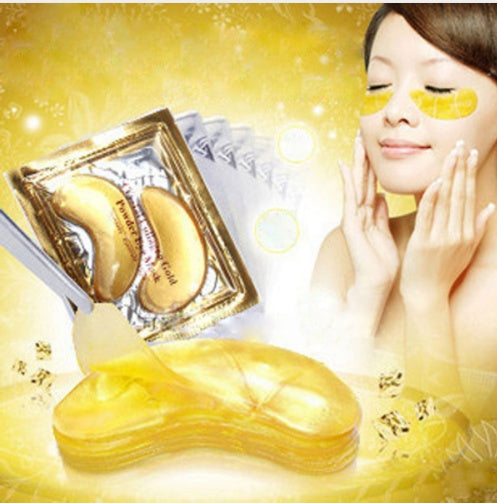 10pcs5packs Gold Crystal Collagen Eye Mask Eye Patches Eye Mask