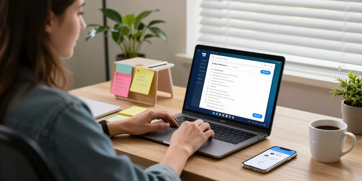 Engaging with the Telegram Web Version in a modern home office.