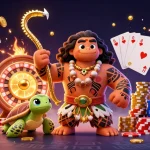 Experience instant withdrawal casino Canada with a vibrant 3D illustration featuring winning characters and game elements.